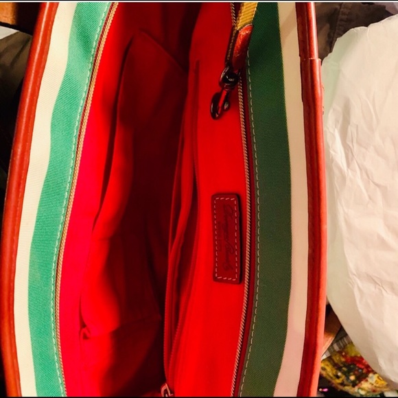 Dooney & Bourke Striped Shopper Tote - Picture 6 of 8